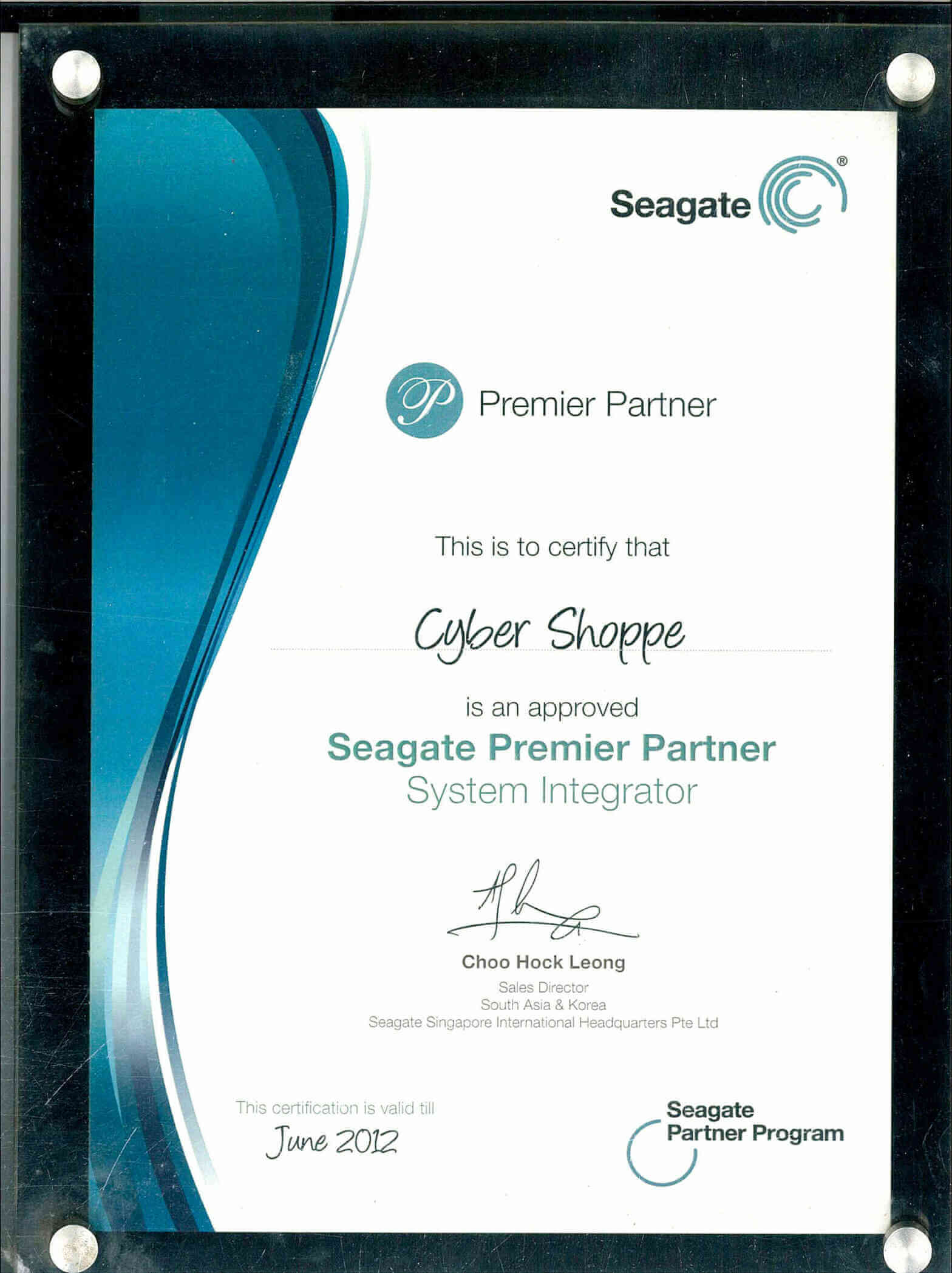 Seagate Premier Partner: System Integrator